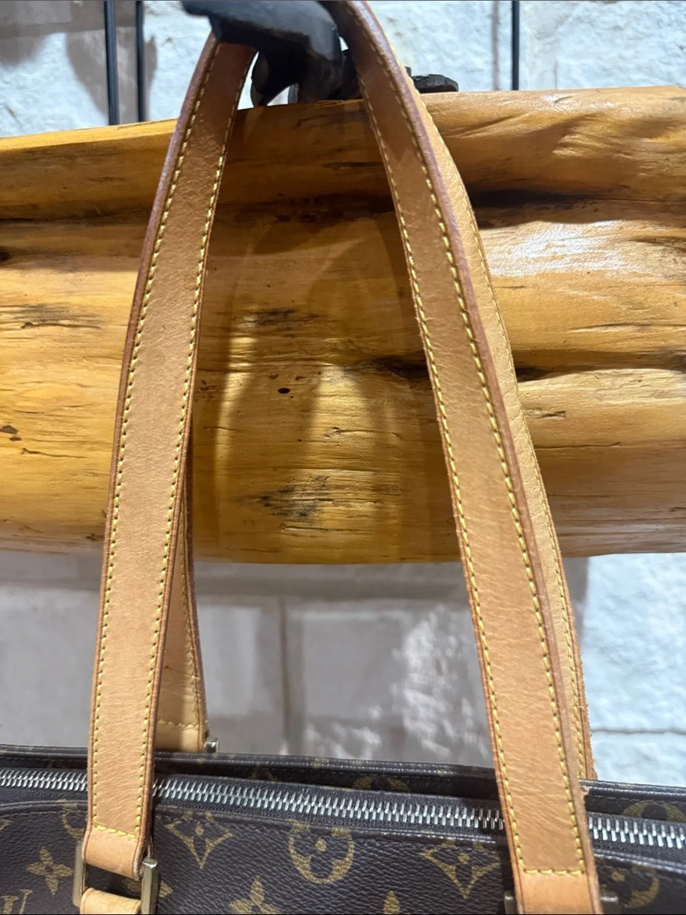 Louis Vuitton Monogram Cabas Canvas Brown Tote